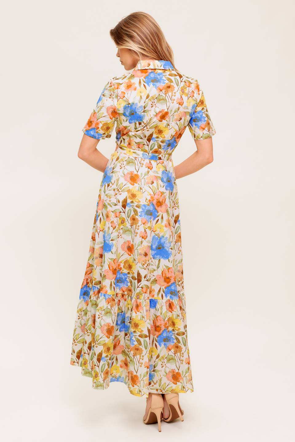 HAZEL DREAM IVORY WOVEN MIDI DRESS Flying Tomato